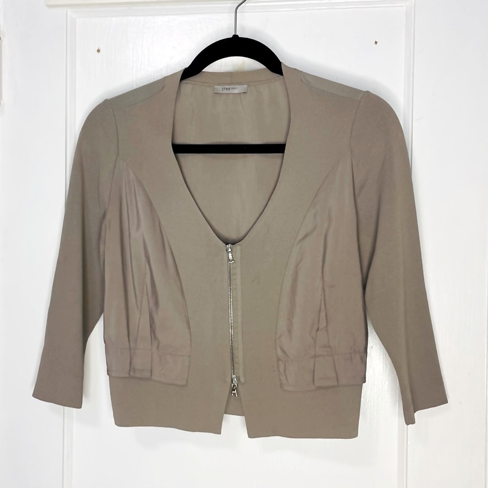 Architectural Blazer with Zipper